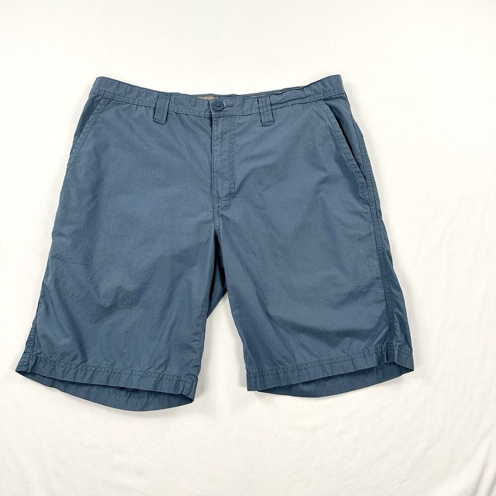 Columbia Cotton Shorts Mens 36 Blue Lightweight Outdoor Beach 9"